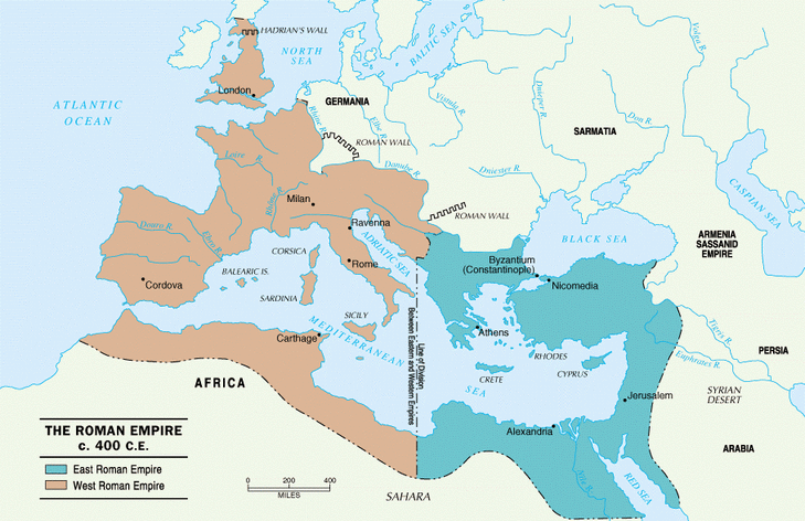 The Beginning of the Byzantine Empire Map Activity
